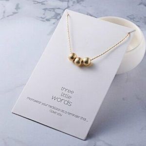 Three Little Words Necklace & Card